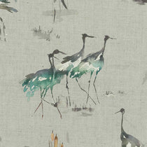 Cranes Linen Cobalt Pillows
